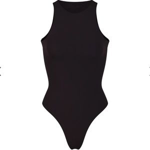 SKIMS High Neck Bodysuit in Onyx
